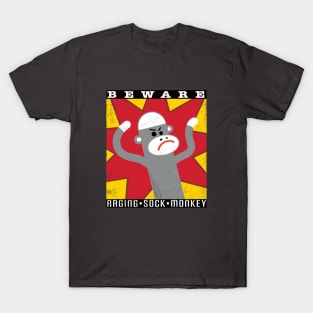 Raging Sock Monkey-Distressed! T-Shirt